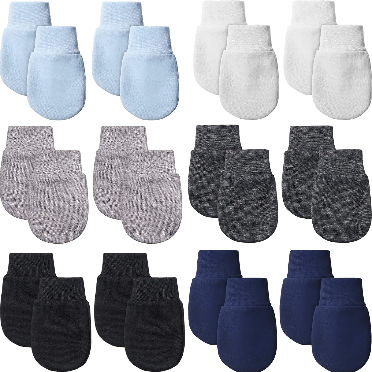 251026150820143_1 12 Pairs Newborn Baby Mittens Infant Toddler Gloves No Scratch Mittens Gloves for 0-6 Months Baby Boys Girls - Image 1